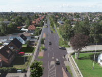 Visualisering af den nye Roskildevej