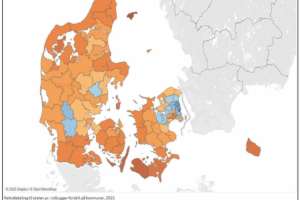 Disse kommuner bidrager mest til velfærden i resten af landet